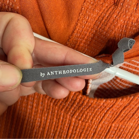 Anthropologie Montauk Textured Tank Top Button Back in Burnt Orange XS - Picture 7 of 11
